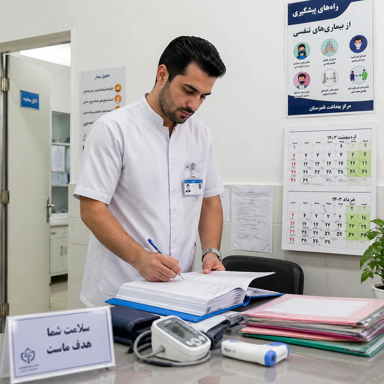 دو ماه کار در مرکز بهداشت